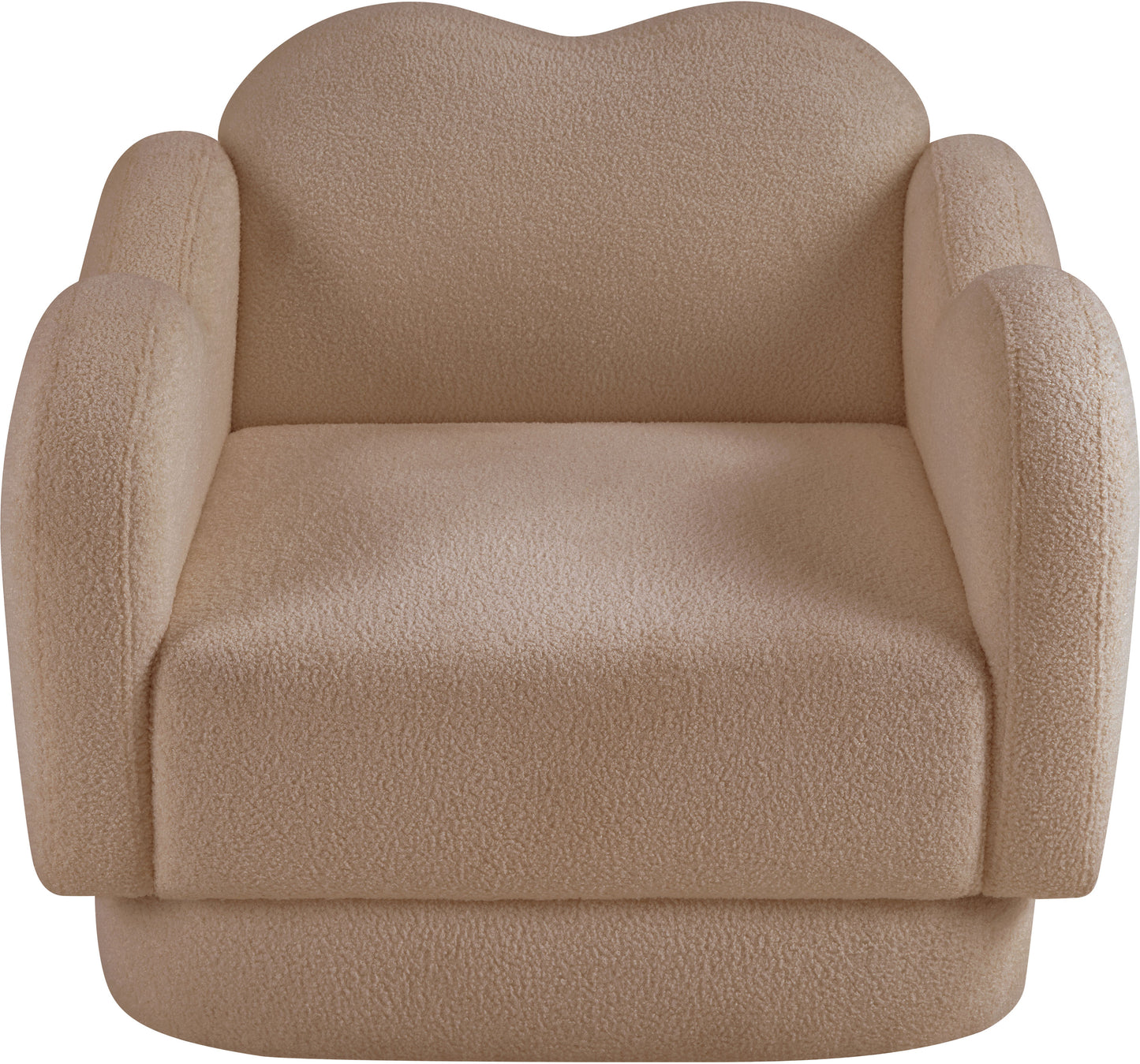 porsha beige teddy fabric chair