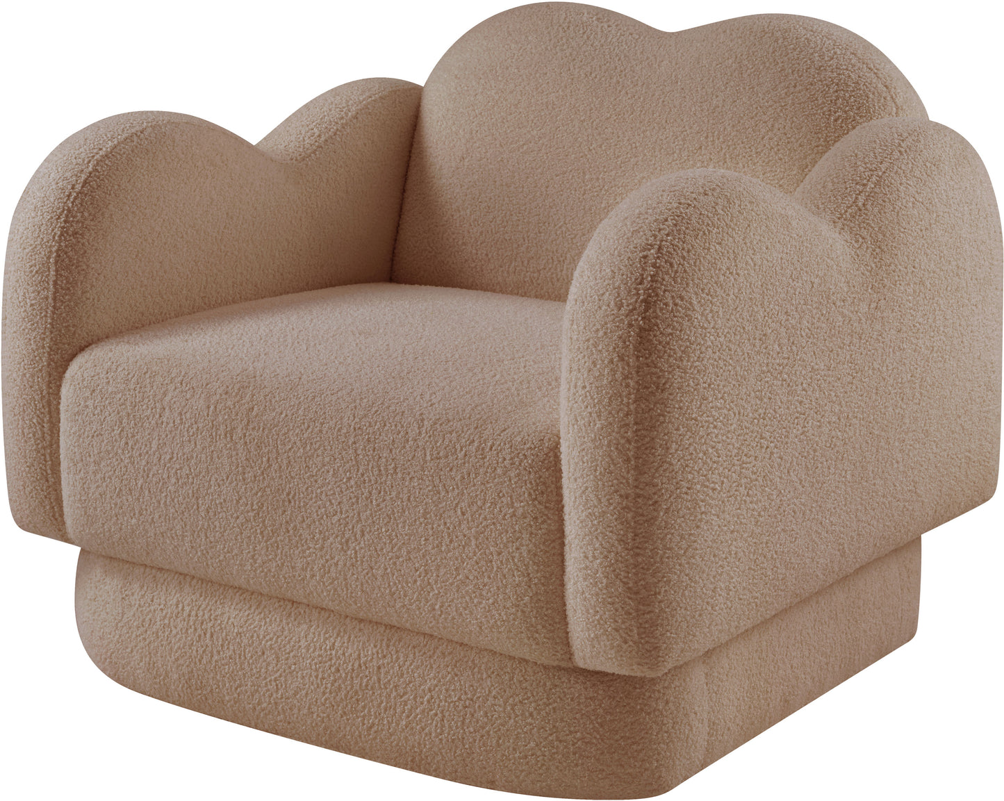 porsha beige teddy fabric chair