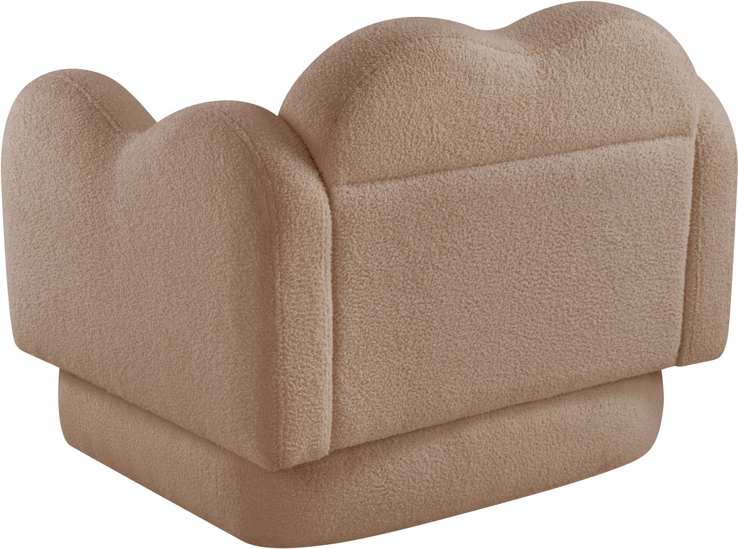 porsha beige teddy fabric chair