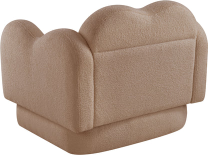 Porsha Beige Teddy Fabric Chair