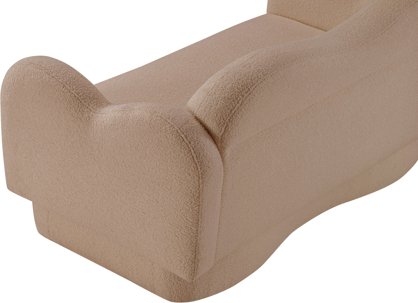 porsha beige teddy fabric loveseat