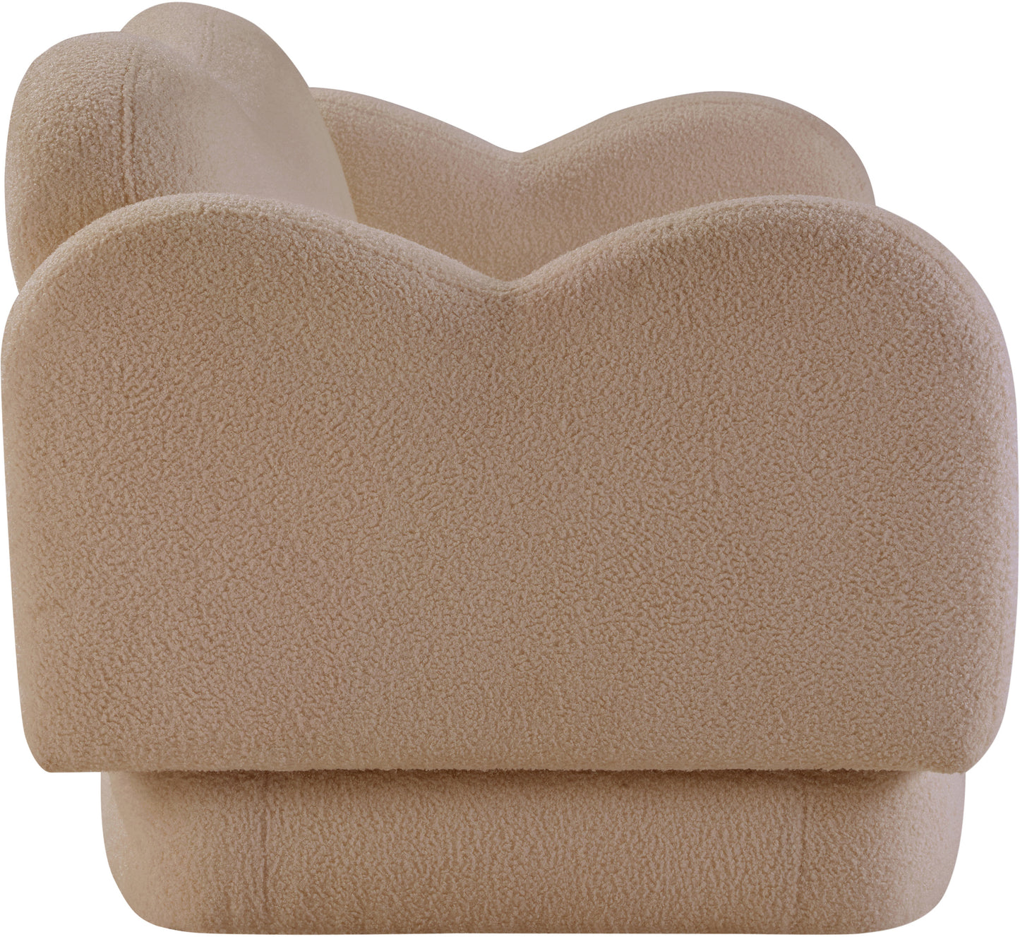 porsha beige teddy fabric loveseat