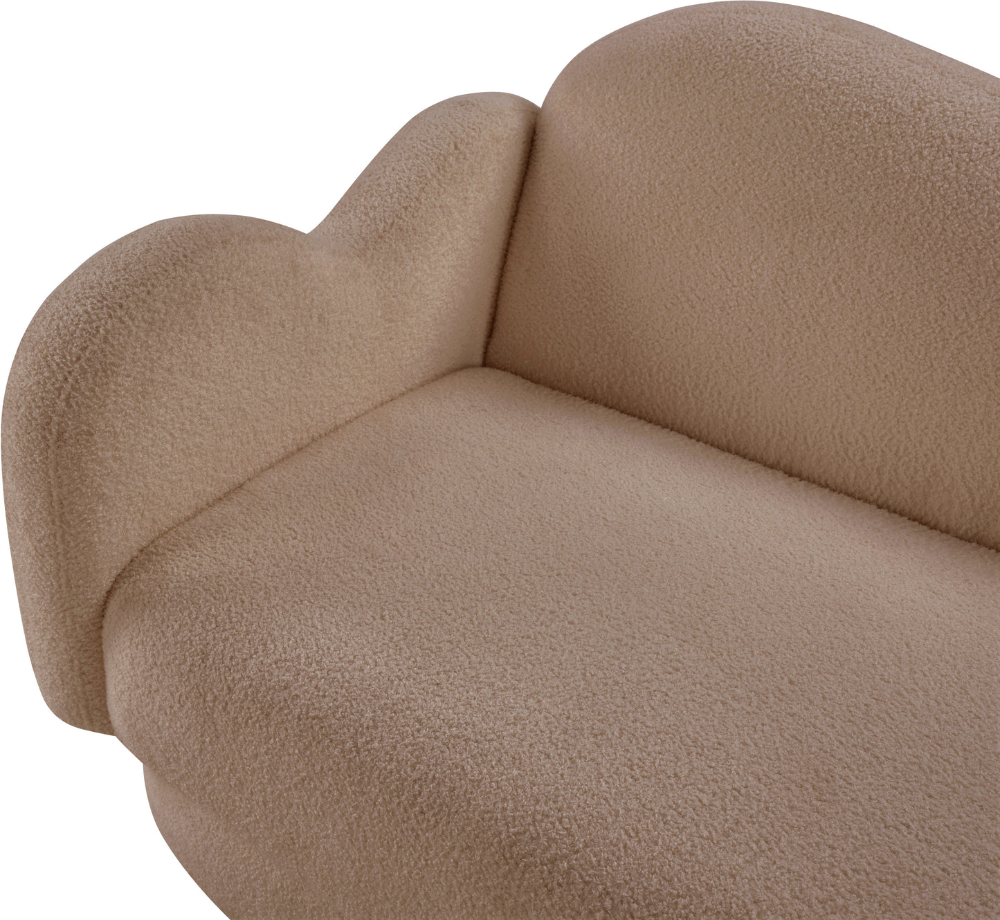 porsha beige teddy fabric loveseat