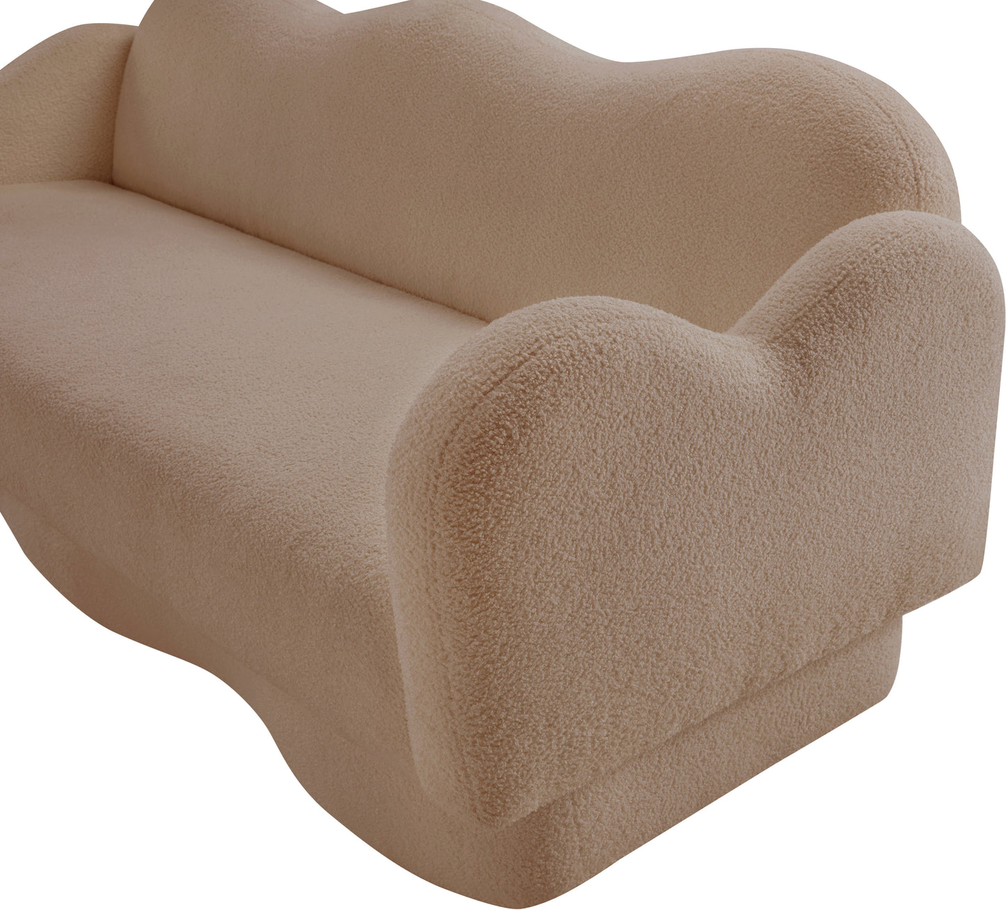 porsha beige teddy fabric sofa