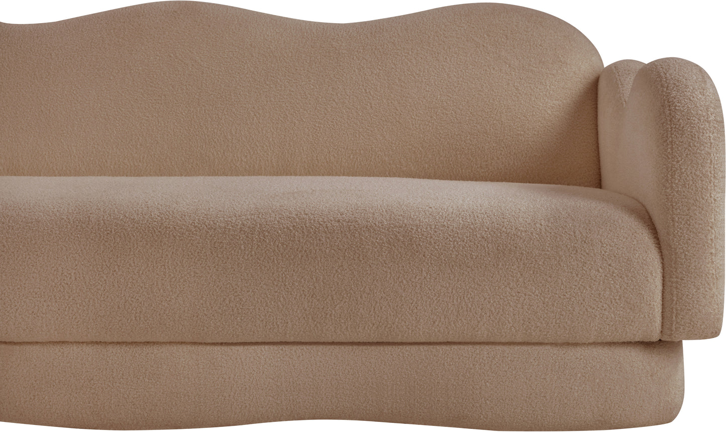 porsha beige teddy fabric sofa