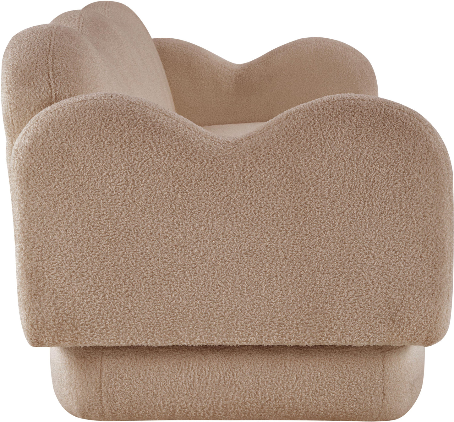 porsha beige teddy fabric sofa