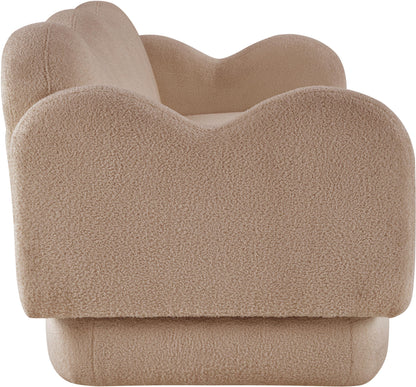 Porsha Beige Teddy Fabric Sofa