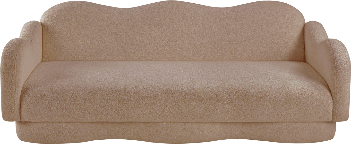 porsha beige teddy fabric sofa