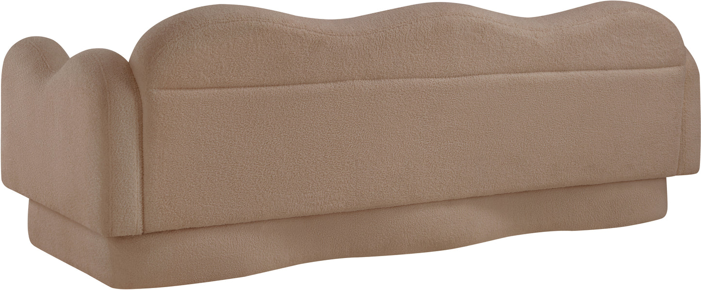 porsha beige teddy fabric sofa