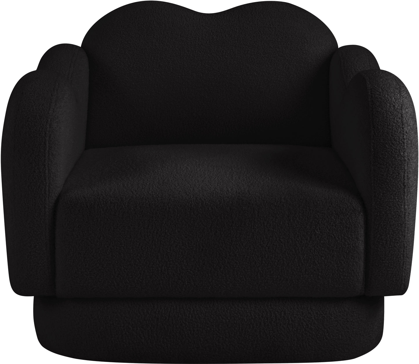 porsha black teddy fabric chair