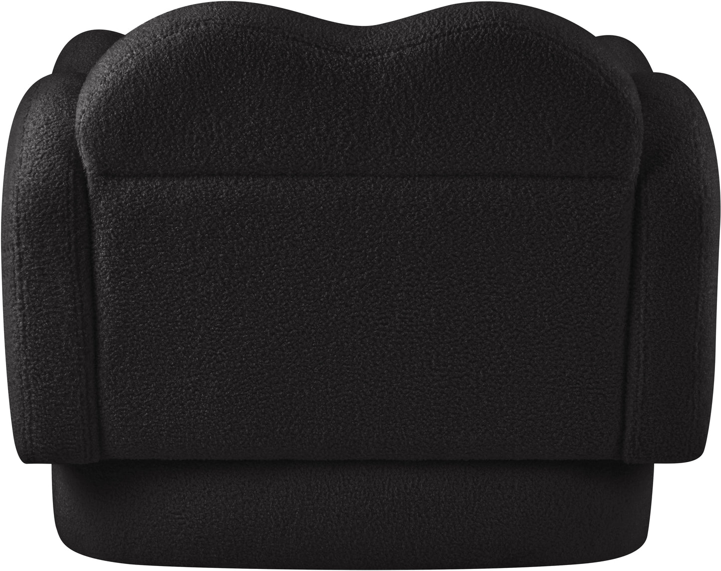 porsha black teddy fabric chair