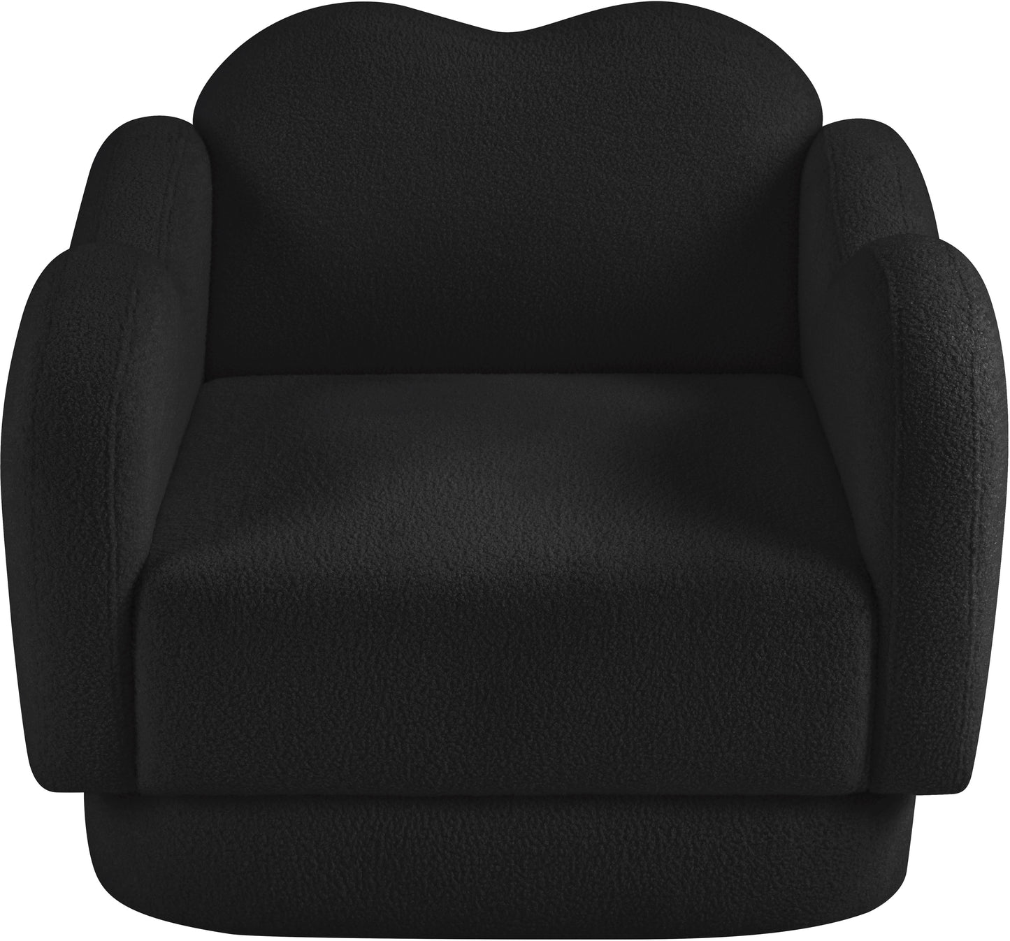 porsha black teddy fabric chair