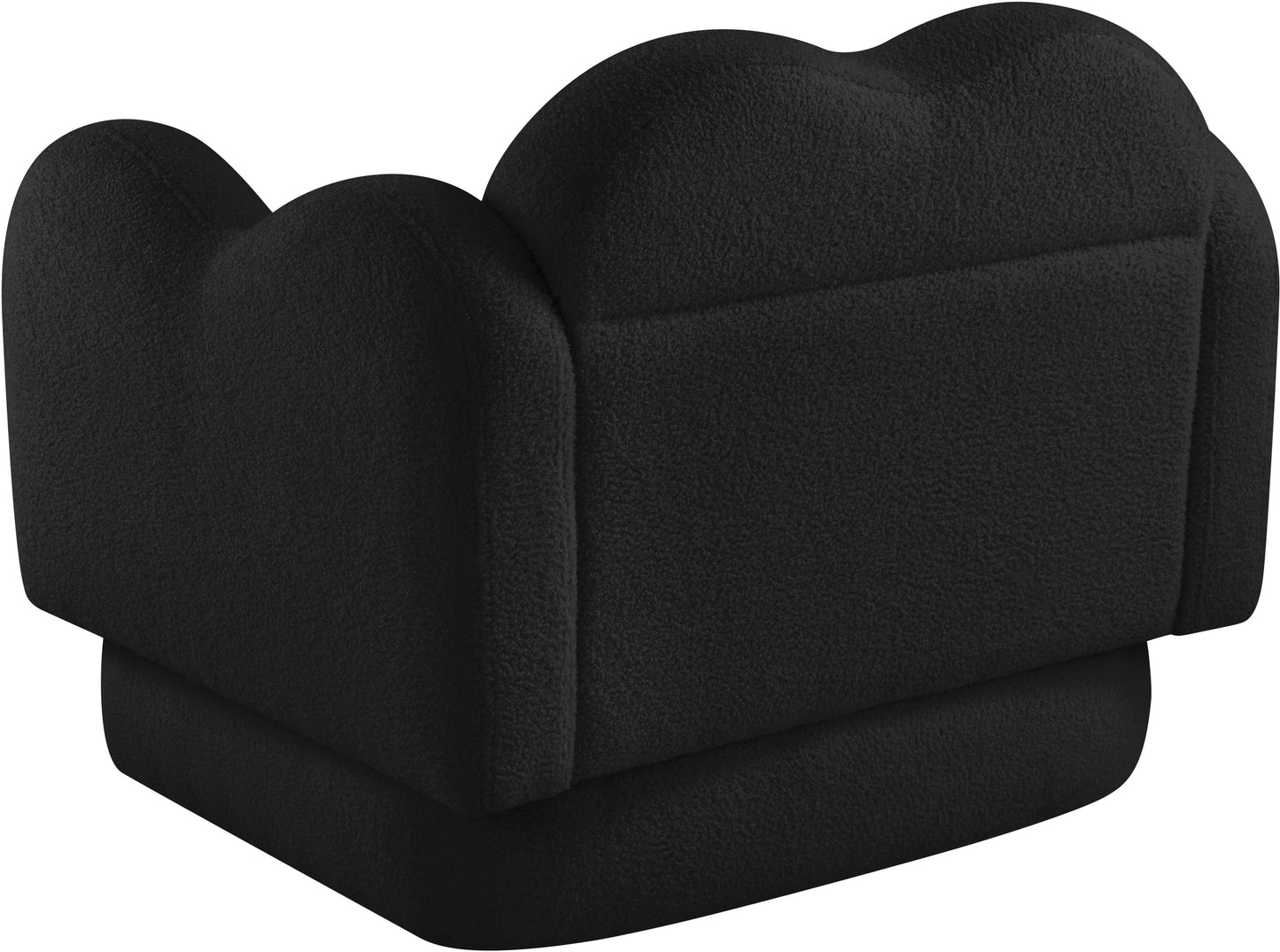 porsha black teddy fabric chair