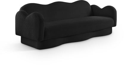 Porsha Black Teddy Fabric Sofa