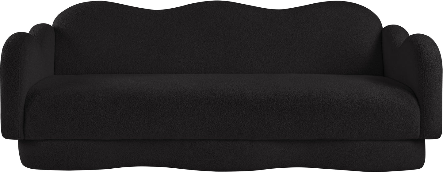 porsha black teddy fabric sofa