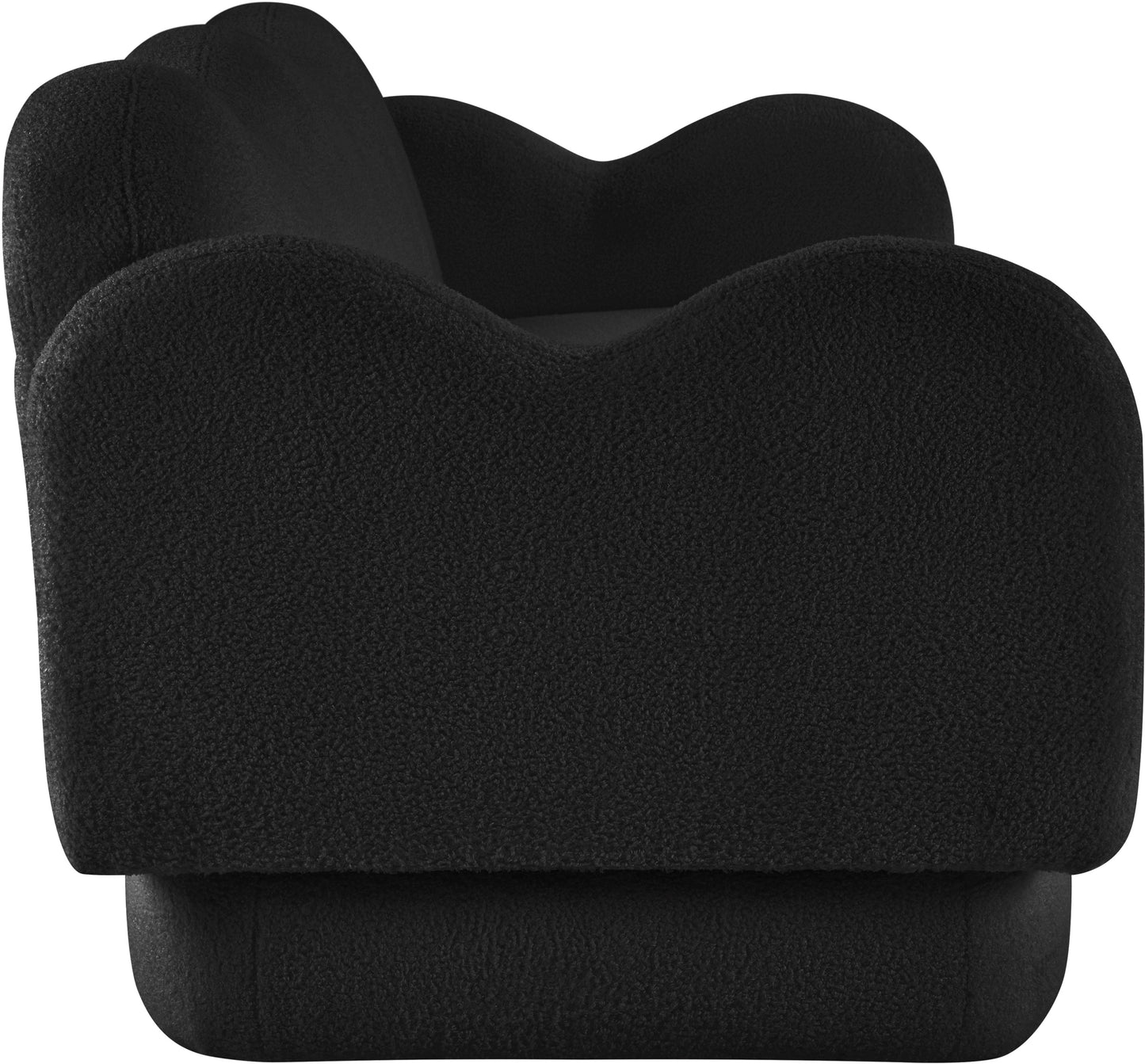 porsha black teddy fabric sofa