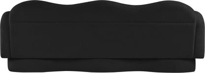 Porsha Black Teddy Fabric Sofa