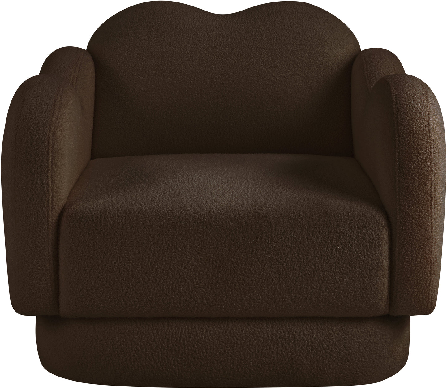 porsha brown teddy fabric chair