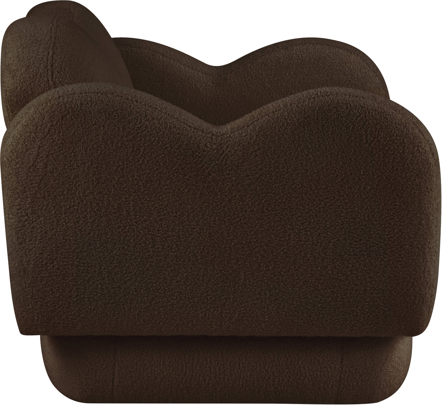 porsha brown teddy fabric chair