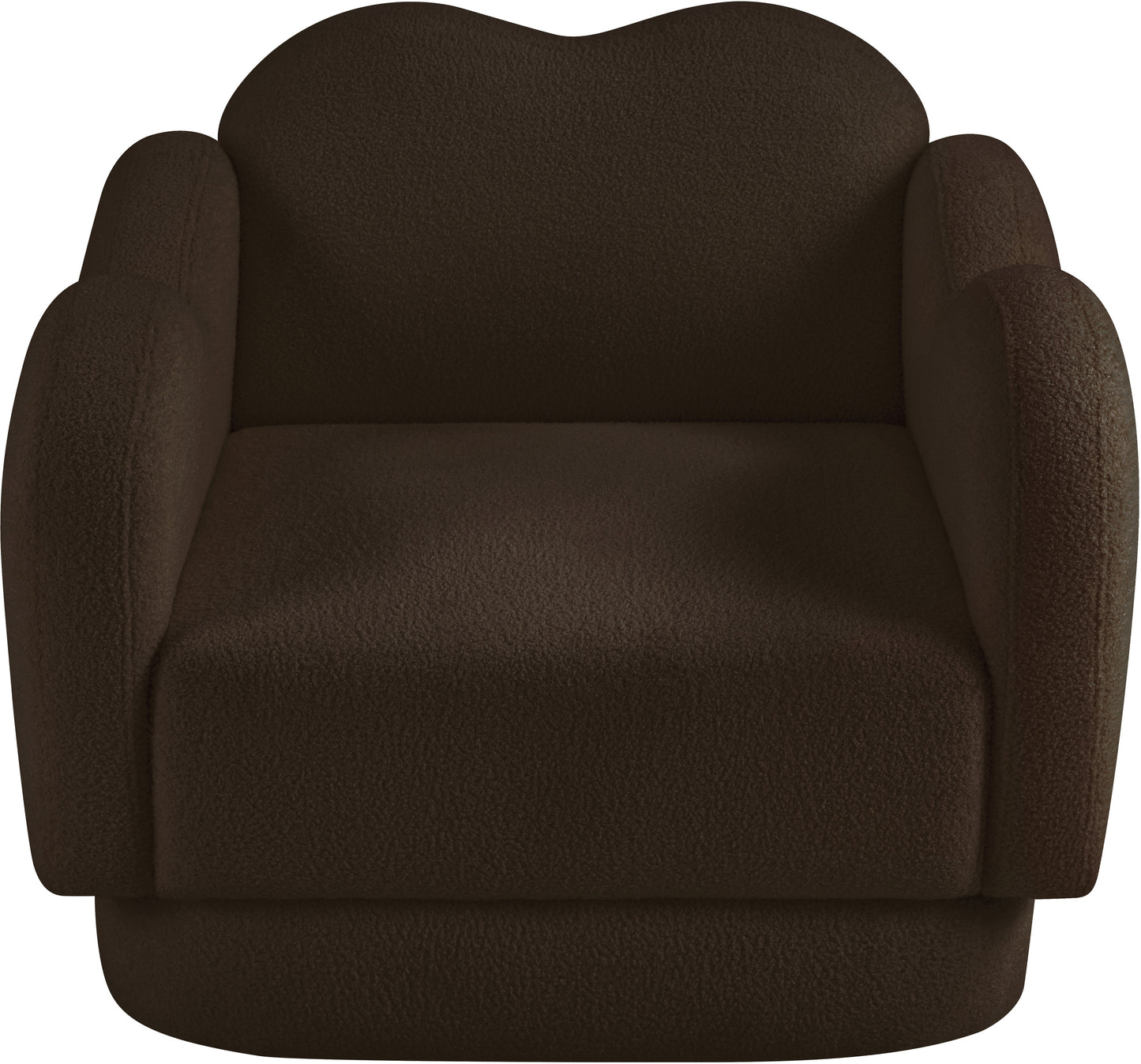 porsha brown teddy fabric chair