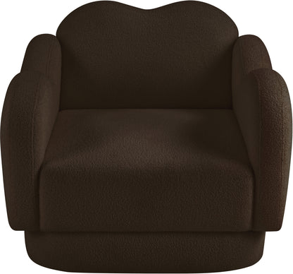 Porsha Brown Teddy Fabric Chair