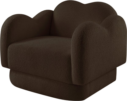 Porsha Brown Teddy Fabric Chair