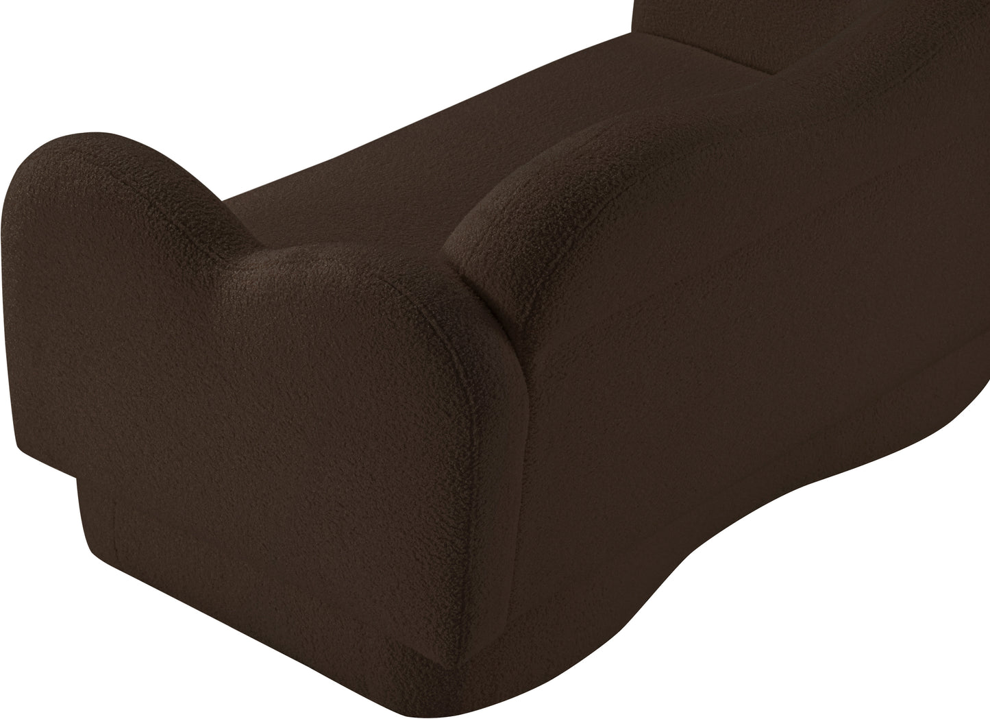 porsha brown teddy fabric loveseat