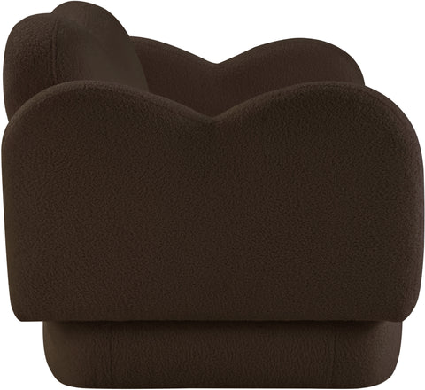 Porsha Brown Teddy Fabric Loveseat