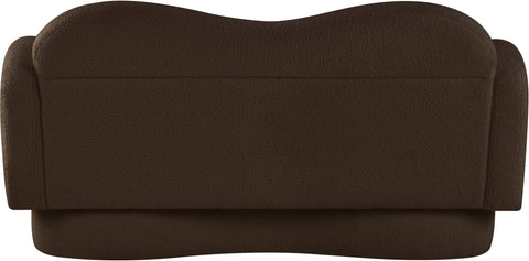 Porsha Brown Teddy Fabric Loveseat