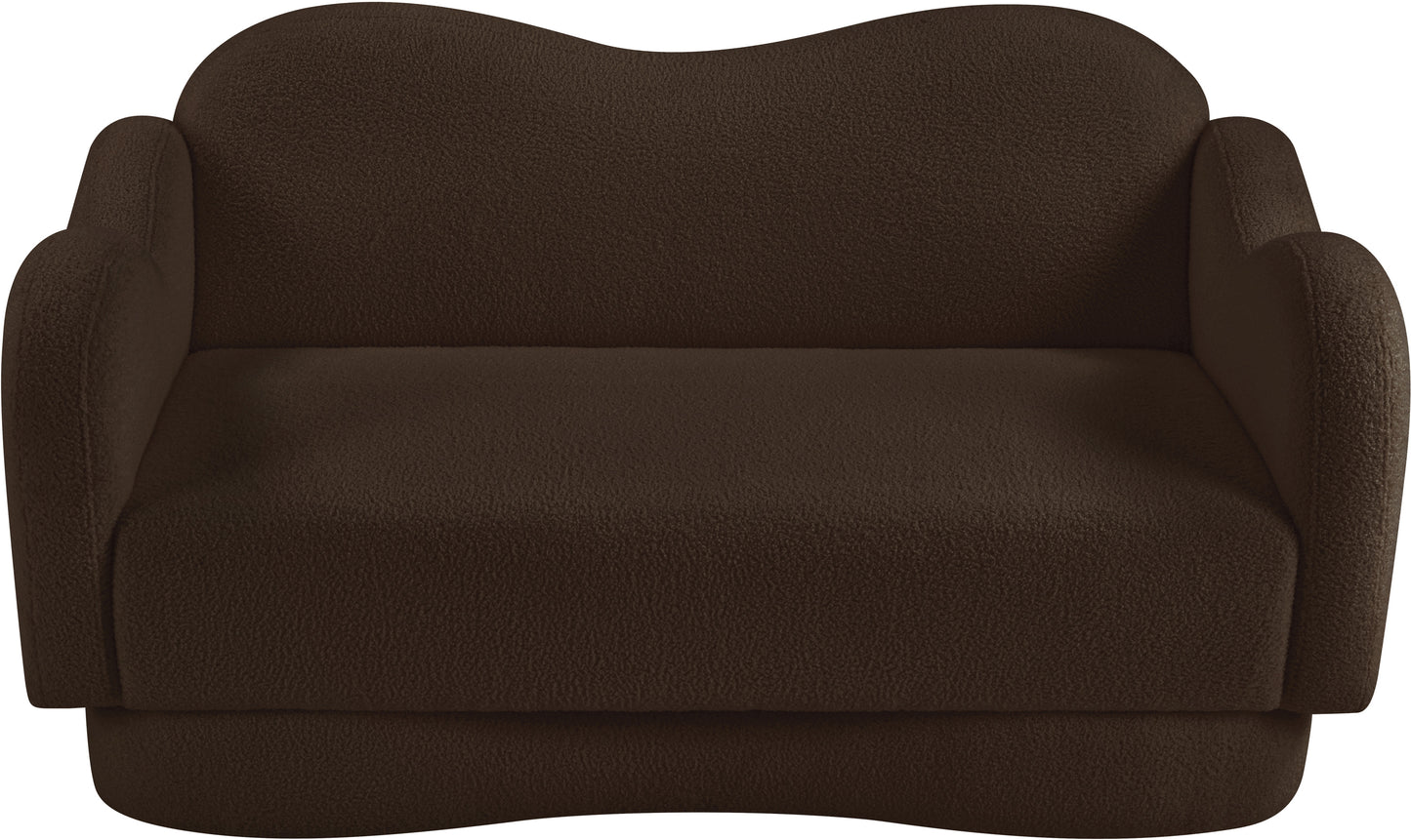 porsha brown teddy fabric loveseat