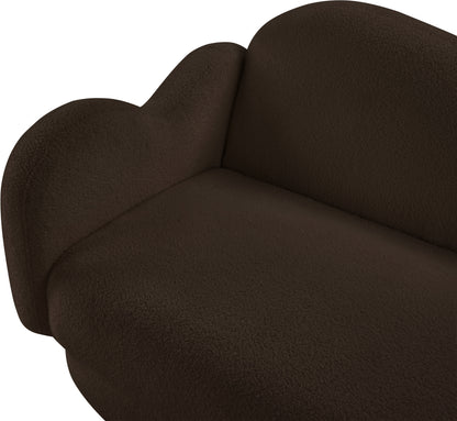 Porsha Brown Teddy Fabric Loveseat