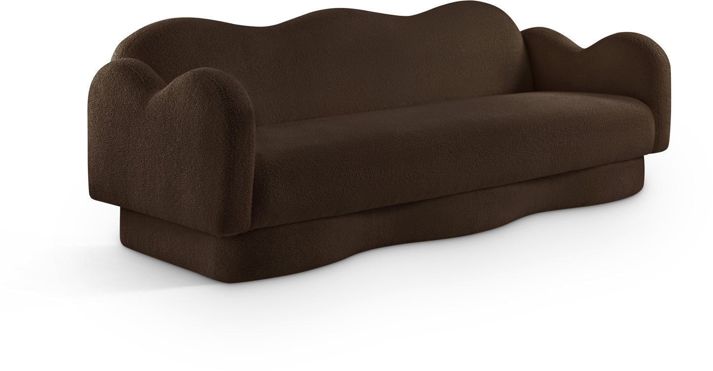 porsha brown teddy fabric sofa