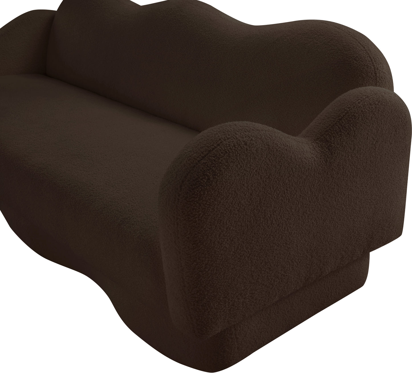 porsha brown teddy fabric sofa