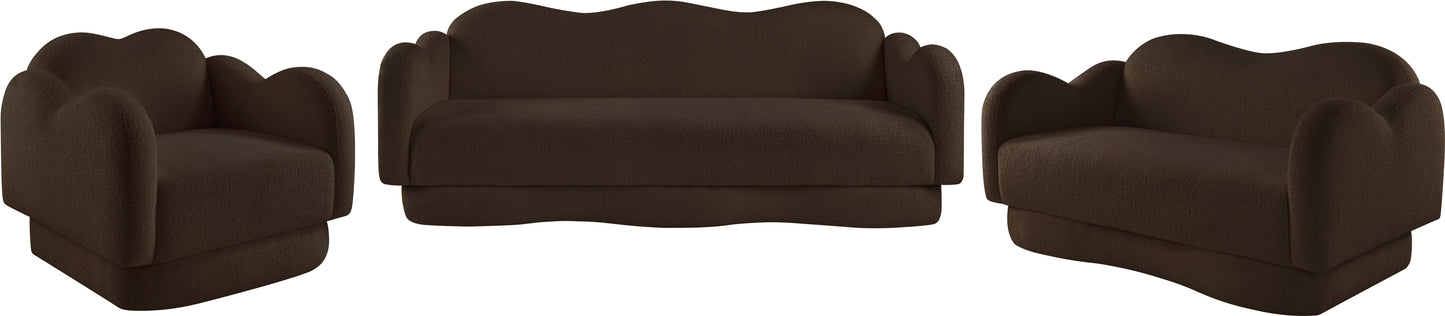 porsha brown teddy fabric sofa