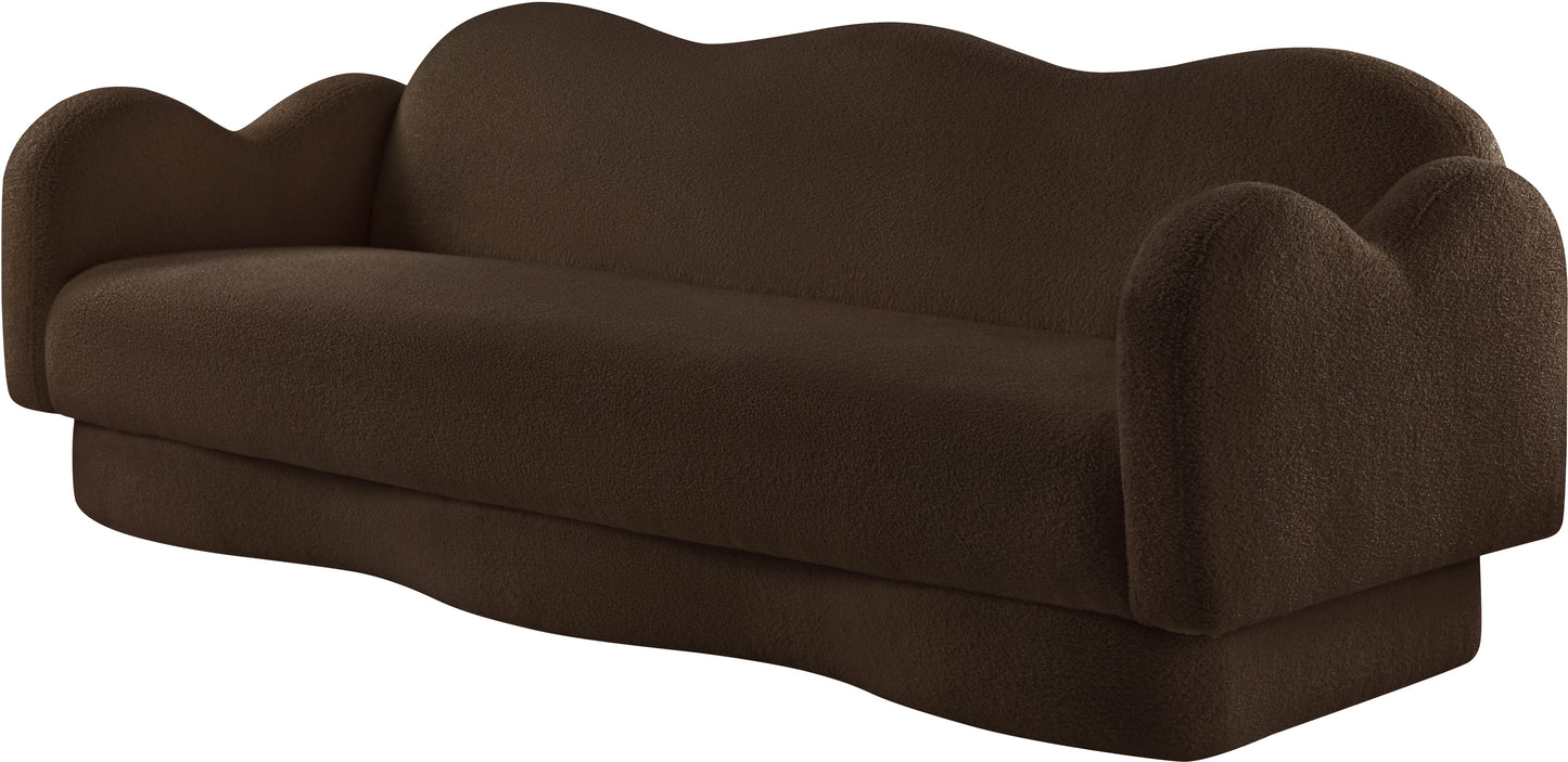 porsha brown teddy fabric sofa