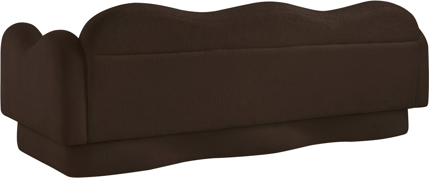 porsha brown teddy fabric sofa