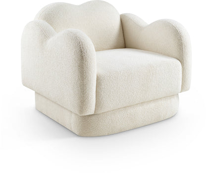 Porsha Cream Teddy Fabric Chair