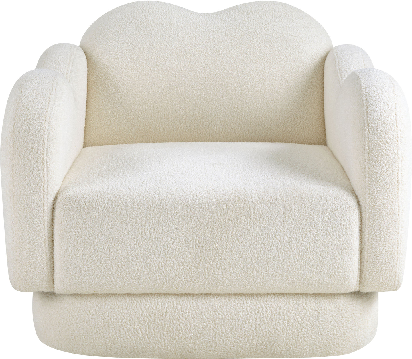 porsha cream teddy fabric chair