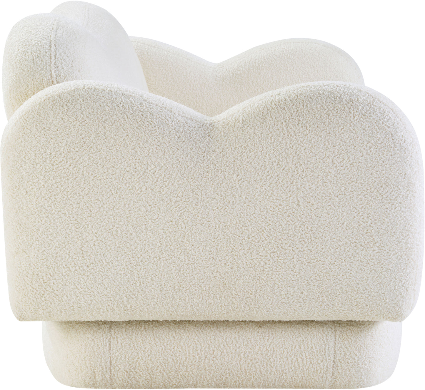 porsha cream teddy fabric chair