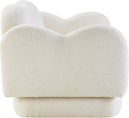 Porsha Cream Teddy Fabric Chair