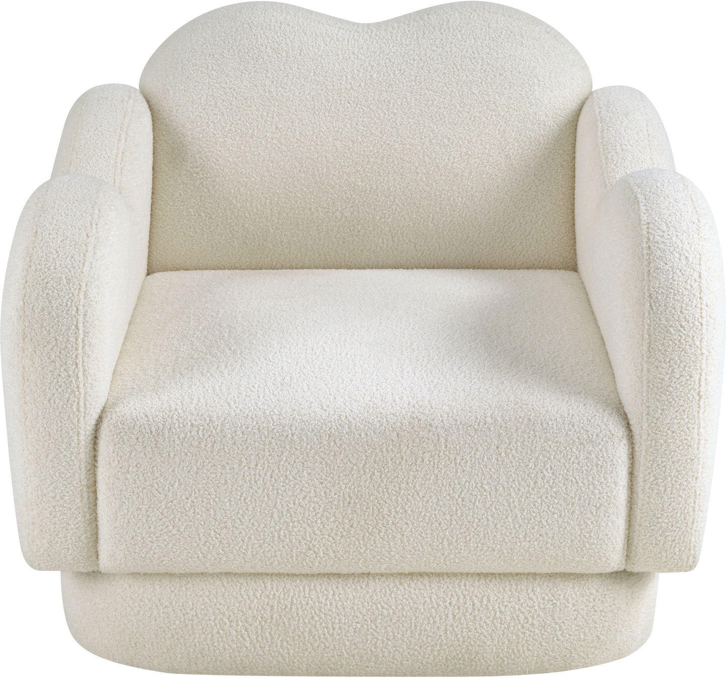 porsha cream teddy fabric chair