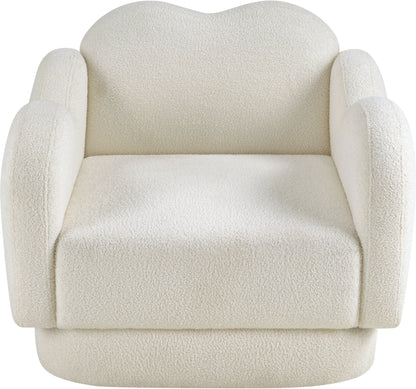 Porsha Cream Teddy Fabric Chair