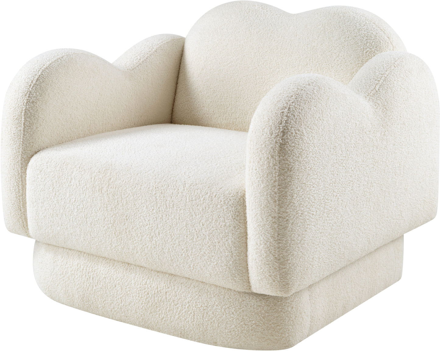 porsha cream teddy fabric chair