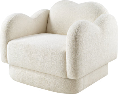 Porsha Cream Teddy Fabric Chair