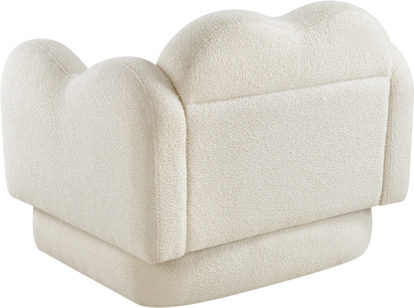 porsha cream teddy fabric chair