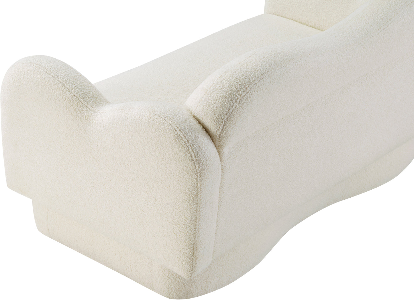 porsha cream teddy fabric loveseat