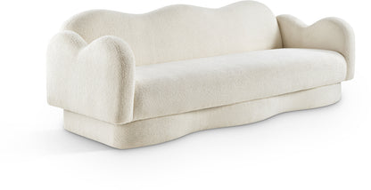 Porsha Cream Teddy Fabric Sofa