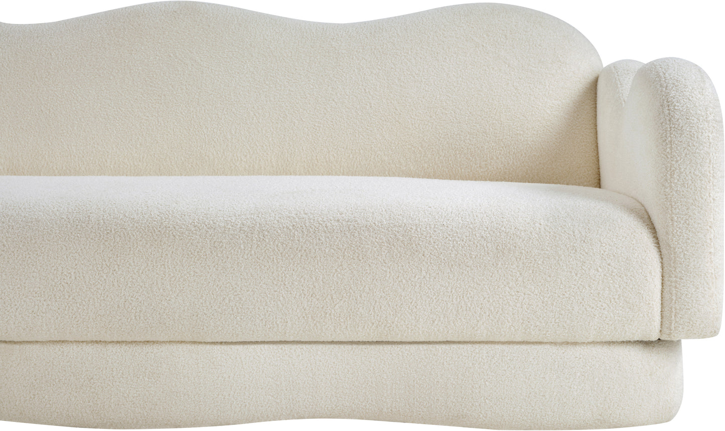 porsha cream teddy fabric sofa