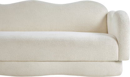 Porsha Cream Teddy Fabric Sofa