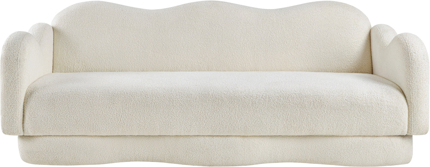 porsha cream teddy fabric sofa